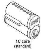 1C6H1606 Best Standard Core H Kwy 6-pin Uncombinated Satin Brass