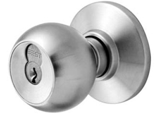 6K30L4CS3605 BEST 6K Series Privacy Lock Round Knob 2-9/16 Rose 2-3/4 Backset Asa Strike Pol Brass