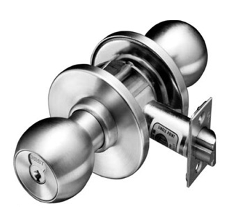 8K30N4AS3605 BEST 8K Passage Knob Lock Grade 1 2-3/4 Backset Asa Strike 4-Round Knob 3-3/8 Rose Pol