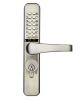 CL465-SS Narrow Stile Mechanical Pushbutton Lock W/Passage Feature