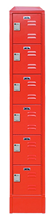 EL61 Louver Style Employee Lockers W/DigiLock Lock 6 Door Sgl Frame Red