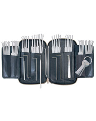 684-0470 PRO PKX-62   PICK SET WITH 62 PIECES IN A ZIPPERED LEATHER CASE