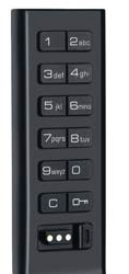 Aspire 6G Basic Assigned Keypad Lock, Assigned Use, Vert. Body No Pull, Black Finish, For Door 0.04"