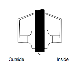 Yale AU 5301LN 626 Grade 2 Passage/Closet Latch Cylindrical Lock, Augusta Lever, Non-Keyed, Satin Ch