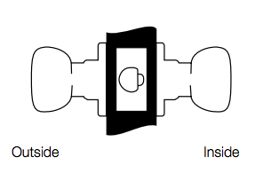 Yale AU5401LN 626 Grade 1 Passage Cylindrical Lock, Augusta Lever, Non-Keyed, Satin Chrome