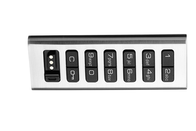 Aspire 6G Basic Keypad Lock, Shared Use, Vert.Body No Pull, Brushed Nickel, For Metal Doors