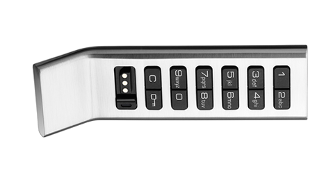 Aspire 6G Basic Keypad Lock, Shared Use, LH Hor. Pull On Left, Brushed Nickel For Metal Doors