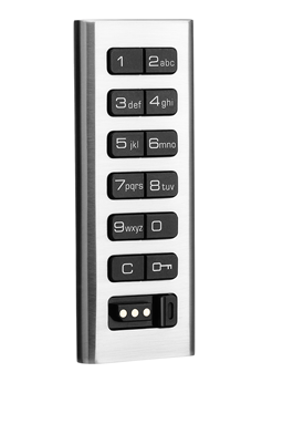 Aspire 6G Basic Keypad Lock, Shared Use,  Vertical Body No Pull, Brushed Nickel For Wood Doors