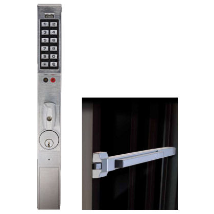 Trilogy DL1325ET-26D Narrow Stile Exit Trim For Rim Device W/ Thumbturn Weatherproof Satin Chrome. S