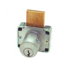 200DW 26D 1 3/8 Square Back Drawer Lock Pin Tumbler National Keyway Drawer Lock 1 3/8 Inches Satin C